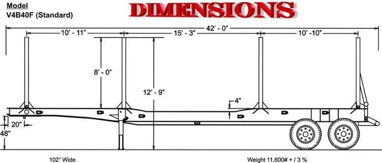 TRAILER BULKHEAD - 4' HIGH, 102 WIDE, 10 RETURN